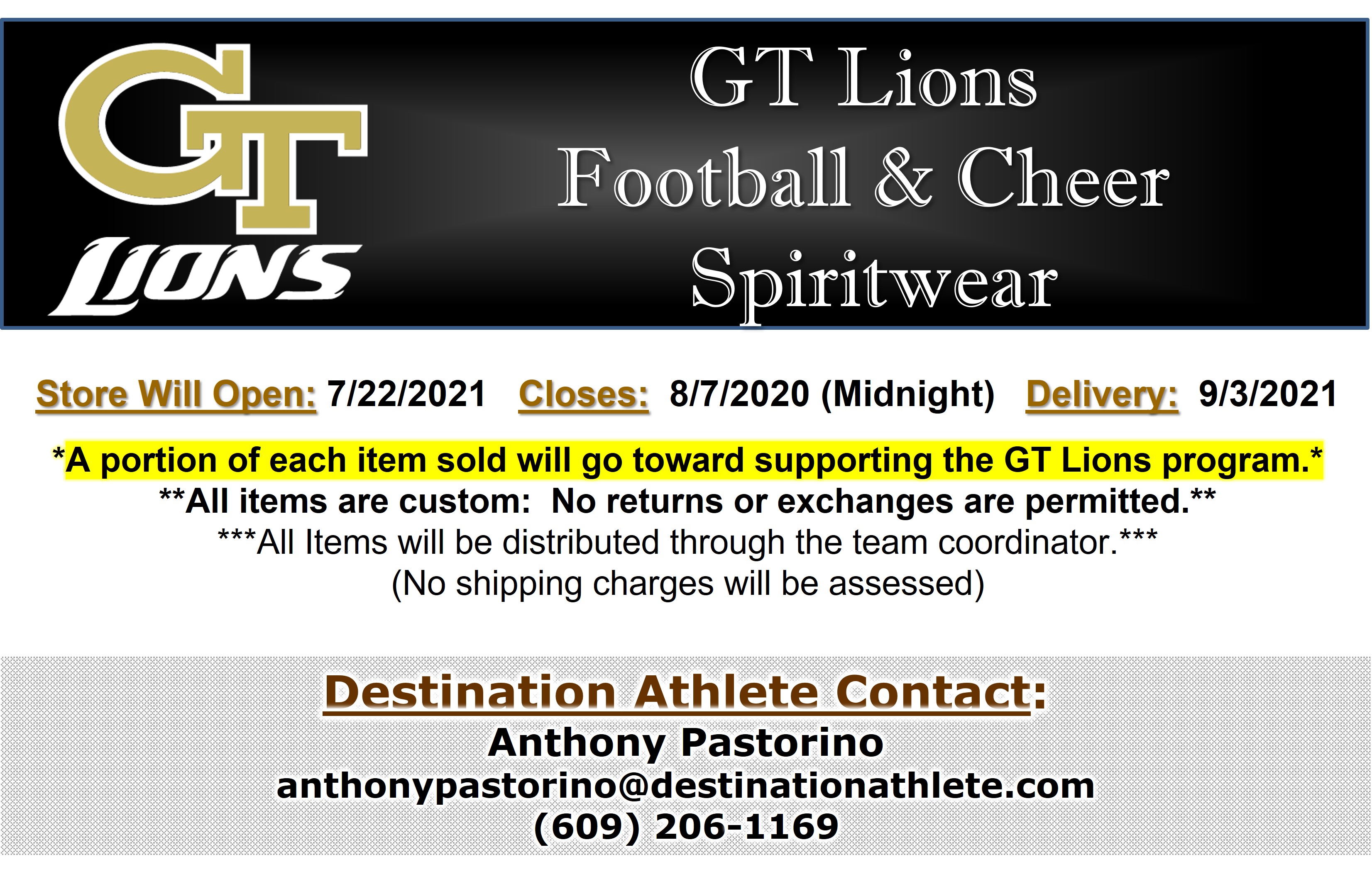 GT Lions Football and Cheer