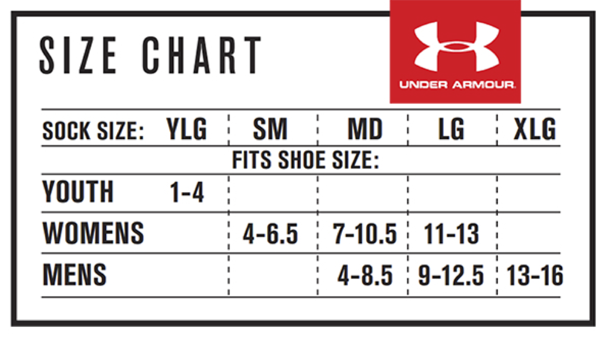 under armour sock sizing