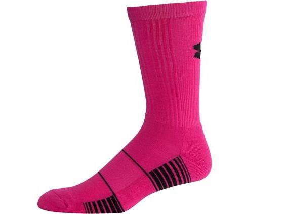 UA Pink Crew Sock