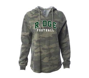 Ridge HS Football Ladies Camo Hoodie