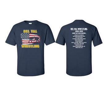 Del Val Wrestling Sponsor T-Shirt