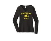 Bordentown Blaze Women&#39;s L/S V-Neck T-Shirt