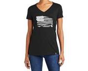 OOTP Ladies American Flag &quot;All American Sport&quot; V-Neck Tee