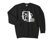 Black Crew Neck sweatshirt (Mouties Cheer logo)